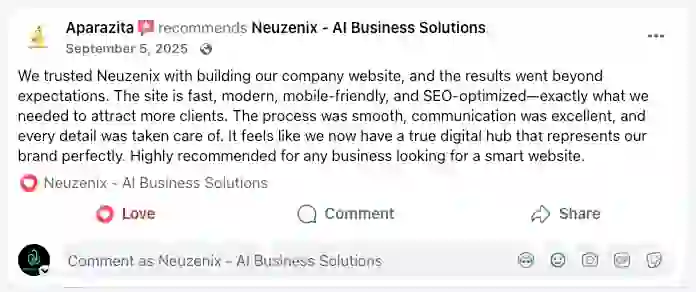 Client recommendation on Facebook