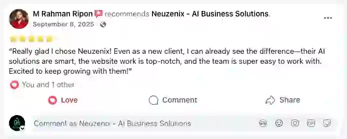Client recommendation on Facebook